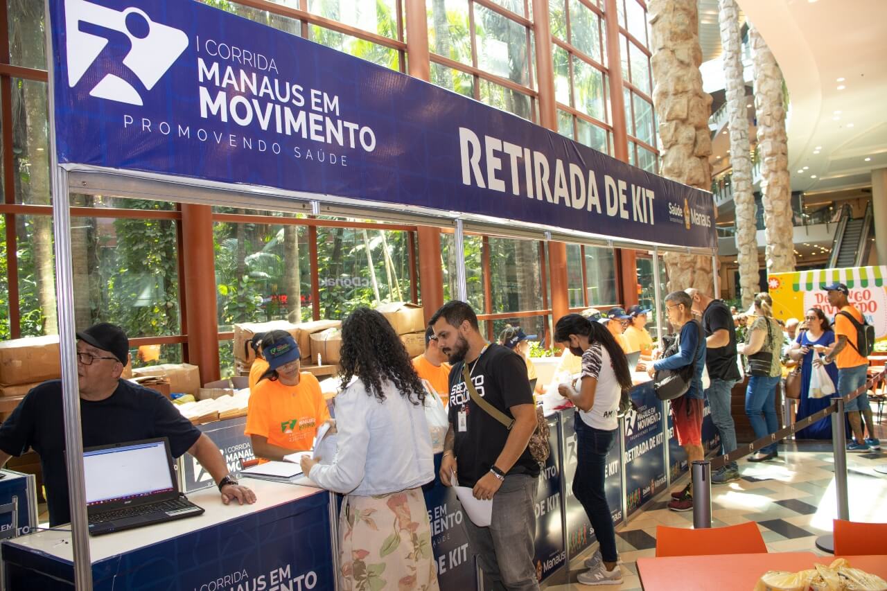 Prefeitura inicia distribuição de kits da corrida 'Manaus em Movimento' nesta quinta-feira, 13/4